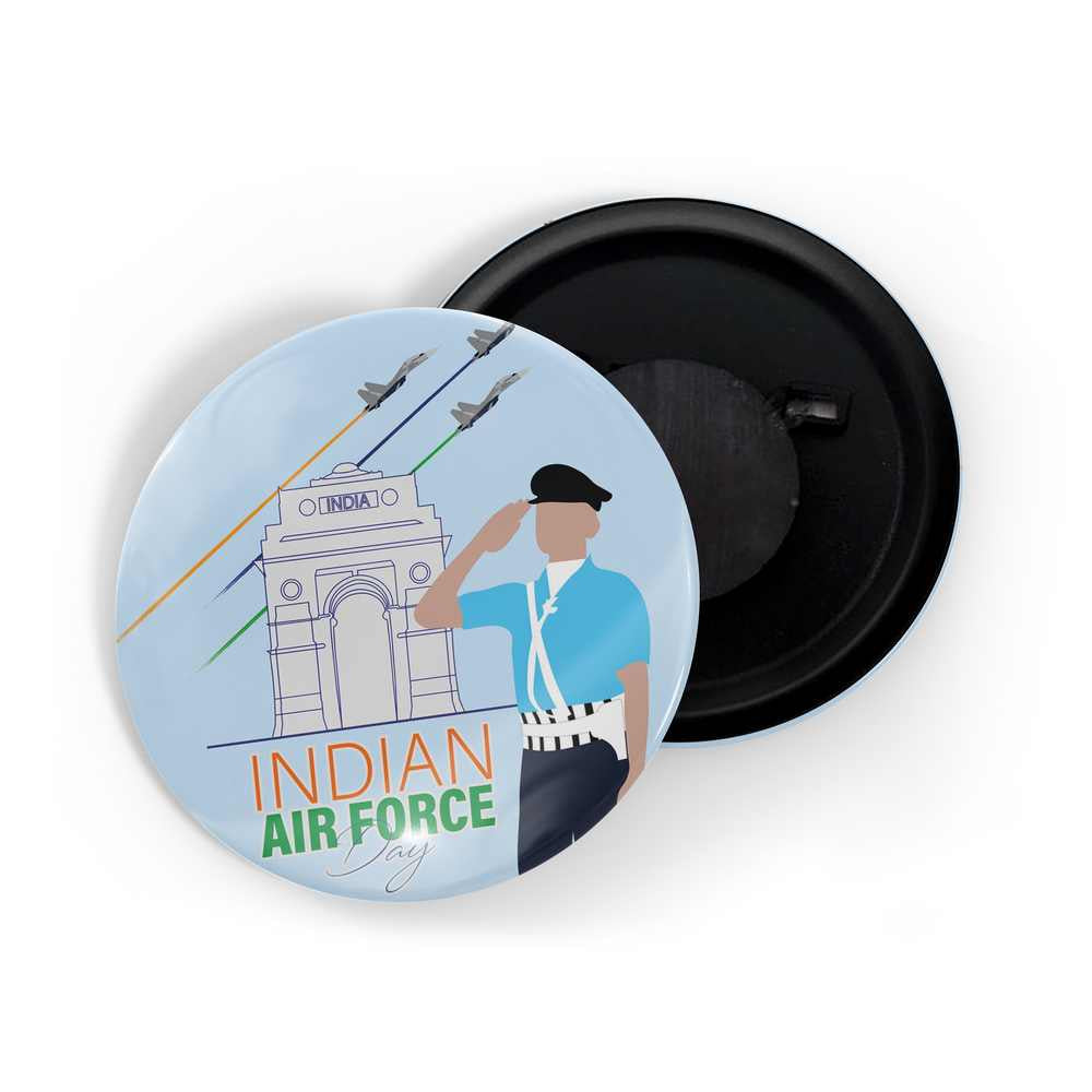 dhcrafts Fridge Magnet Blue Indian Air Force D1 Glossy Finish Design Pack of 1 (58mm)